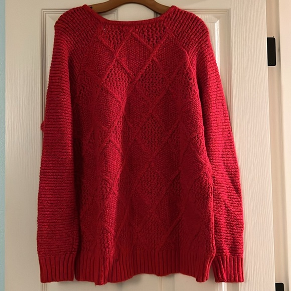 NWT!! American Eagle 🦅 knitted red sweater - Picture 6 of 7